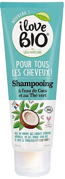 Haarshampoo mit Kokosnusswasser und Grüntee - I love Bio Coconut Water & Green Tea Shampoo — Bild N1