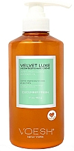 Körper- und Handcreme mit frischer Gurke - Voesh Velvet Luxe Vegan Body & Hand Cream Cucumber Fresh — Bild N3