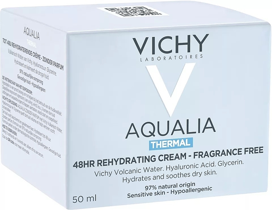 Feuchtigkeitsspendende Creme ohne Duft - Vichy Aqualia Thermal 48H Rehydrating Cream Fragrance Free — Bild N2