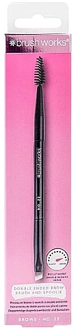 Doppelseitiger Augenbrauenpinsel Nr. 22  - Brushworks Double Ended Brow Brush and Spoolie  — Bild N1