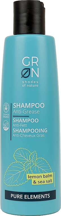 Shampoo mit Zitronenmelisse und Meersalz für schnell fettendes und öliges Haar - GRN Pure Elements Anti-Grease Shampoo — Bild N1