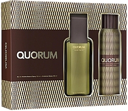 Düfte, Parfümerie und Kosmetik Antonio Puig Quorum - Duftset (Eau de Toilette 100ml + Deospray 150ml) 