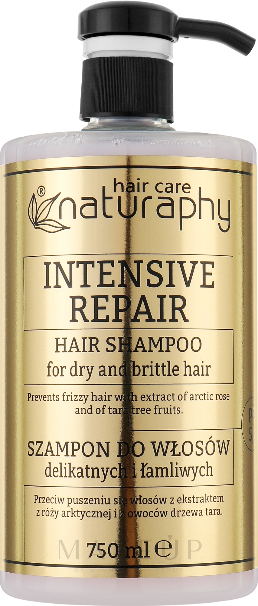 Intensiv reparierendes Shampoo mit arktischem Rosenextrakt und Tara-Baumfrüchten - Naturaphy Hair Shampoo — Bild 750 ml