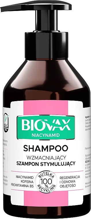 Stärkendes Haarshampoo - Biovax Niacynamid Shampoo — Bild N1