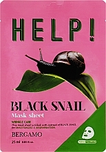 Gesichtsmaske mit schwarzem Schneckenextrakt - Bergamo HELP! Mask — Bild N1