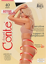 Düfte, Parfümerie und Kosmetik Strumpfhose für Damen Active Soft 40 Den Grafit - Conte