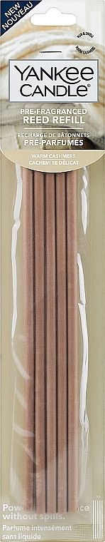 Vorbeduftete Holzstäbchen Warm Cashmere für Deko-Halter - Yankee Candle Warm Cashmere Pre-Fragranced Reed Refill — Bild N1