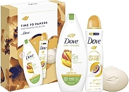 Körperpflegeset - Dove Time To Pamper Body Favorites Collection (Duschgel 225ml + Seife 90g + Deospray 150ml) — Bild N2