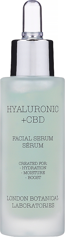 Feuchtigkeitsspendendes Gesichtsserum mit Hyaluronsäure und CBD - London Botanical Laboratories Hyaluronic Acid+CBD Moisture Surge Serum — Bild N1