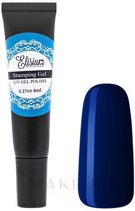 UV Stamping Nagellack - Elisium Stamping Gel — Bild Blue