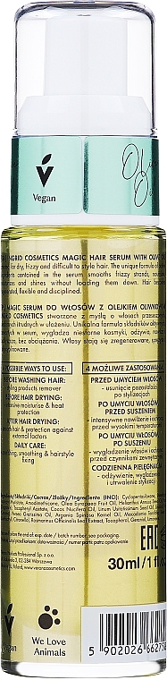 Serum für glänzendes und leicht kämmbares Haar mit Olivenöl - Ingrid Cosmetics Vegan Hair Serum Olive Oil Anti Frizz — Bild N2