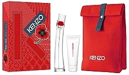 Düfte, Parfümerie und Kosmetik Kenzo Flower By Kenzo - Duftset (Eau de Toilette 50ml + Körperlotion 75ml + Kosmetiktasche)