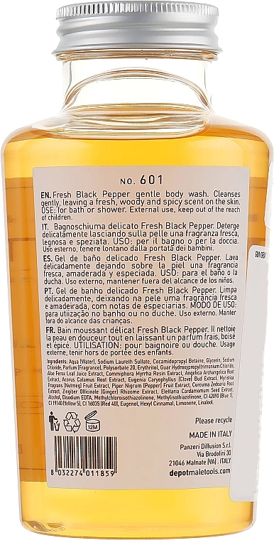Duschgel Frischer schwarzer Pfeffer - Depot 601 Gentle Body Wash Fresh Black Pepper — Bild N2