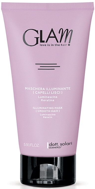 Glättende Haarmaske für mehr Glanz mit Keratin - Dott. Solari Glam Illuminating Mask Smooth Hair — Bild N1