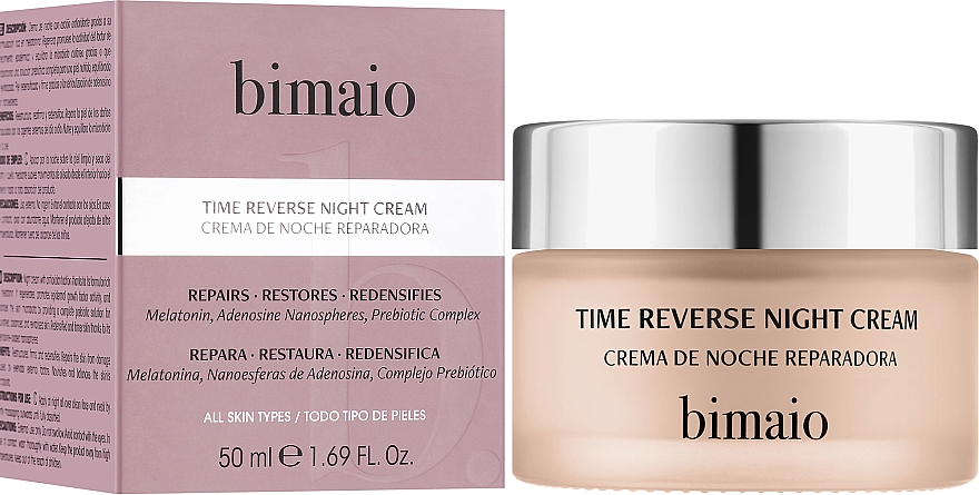 Revitalisierende Nachtcreme für das Gesicht - Bimaio Time Reverse Night Cream — Bild N2