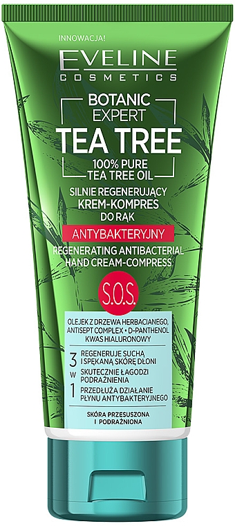 Crememaske für die Hände mit Teebaum - Eveline Cosmetics Botanic Expert Tea Tree Hand Cream-Compress — Bild N1