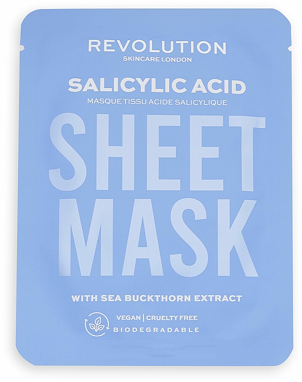 Gesichtspflegeset - Revolution Skincare Blemish Prone Skin Biodegradable Sheet Mask (Gesichtsmaske 3 St.) — Bild N4