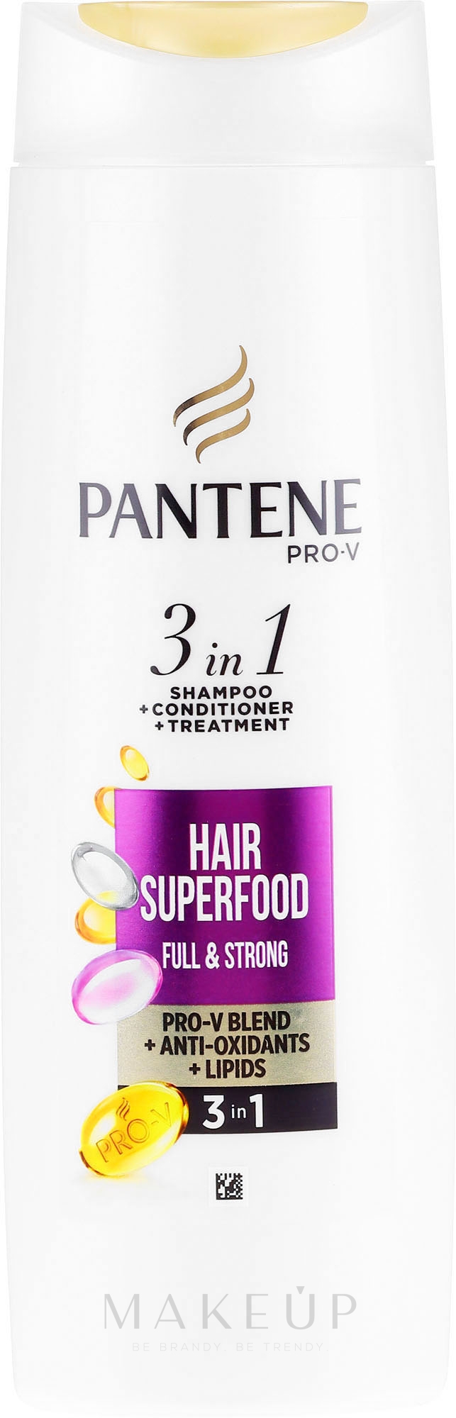 Pflegeshampoo für schwaches und dünnes Haar mit Pro-V Komplex, Antioxidantien und Lipiden - Pantene Pro-V Superfood Shampoo — Bild 360 ml