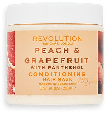 Haarmaske mit Panthenol - Revolution Haircare Shine Peach & Grapefruit with Panthenol Hair Mask — Bild N1
