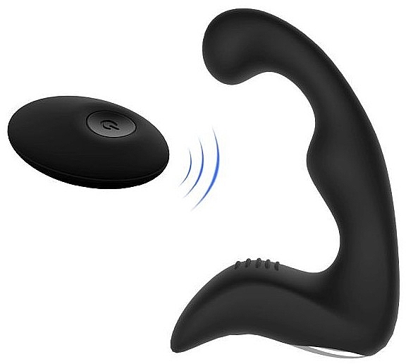 Vibrator für Prostatamassage mit Fernsteuerung und 9 Vibrationsmodi - S-Hande Landy-RTC Black — Bild N1