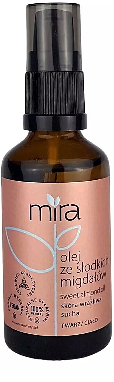 100% Natürliches raffiniertes Süßmandelöl - Mira — Bild N1