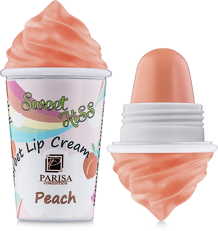 Lippenbalsam-Creme mit Pfirsich - Parisa Cosmetics Sorbet Lip Cream LB-07 — Bild N1