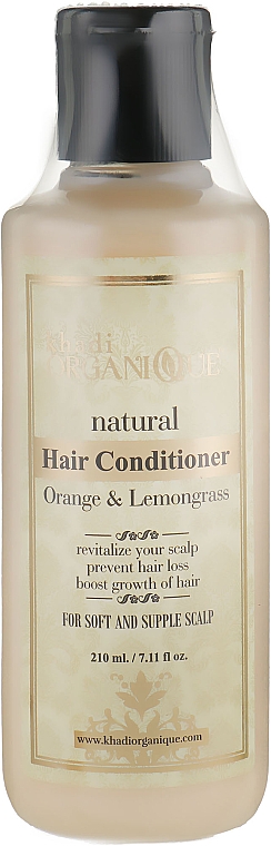 Natürlicher ayurvedischer Kräuterpflegesalsam mit Orange und Zitronengras - Khadi Organique Orange Lemongrass Hair Conditioner — Bild N1