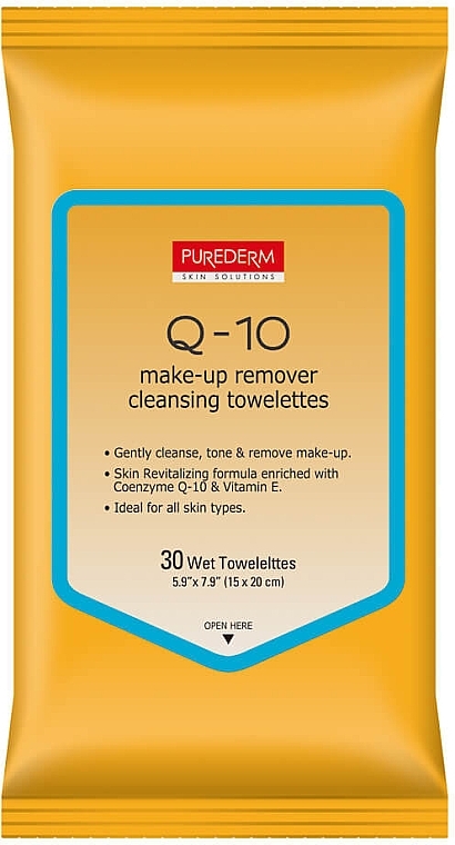 Make-up-Entferner-Tücher mit Q10 - Purederm Q10 Make-Up Remover Cleansig Towelettes — Bild N2