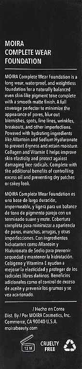 Foundation - Moira Complete Wear Foundation — Bild N3