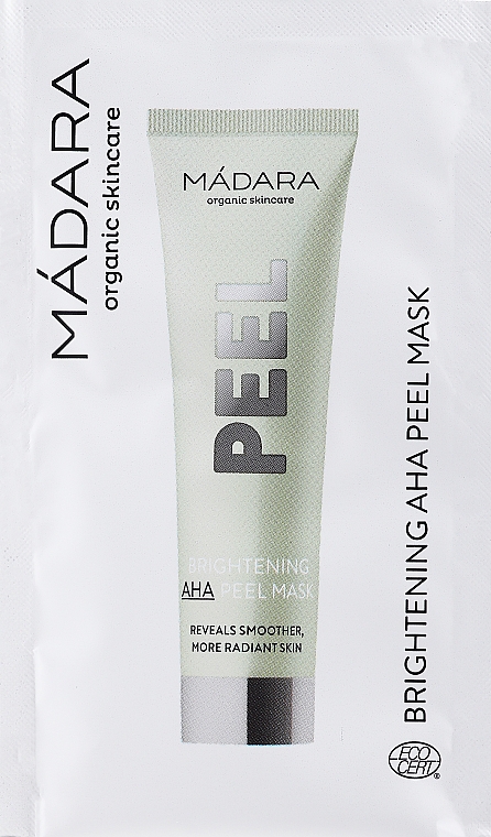 GESCHENK! Erfrischende Peelingmaske mit AHA-Säuren - Madara Cosmetics Brightening AHA Peel Mask (Probe)  — Bild N1