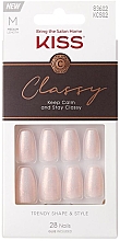 Düfte, Parfümerie und Kosmetik Künstliche Nägel mit Kleber - Kiss Classy M Medium Nails (28 St.)