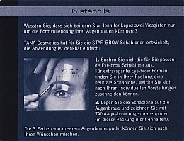 Augenbrauenschablonen - Tana Cosmetics Star Brow — Bild N2