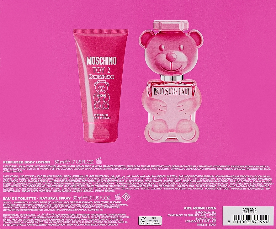 Moschino Toy 2 Bubble Gum - Duftset (Eau de Toilette 30ml + Körperlotion 50ml) — Bild N3