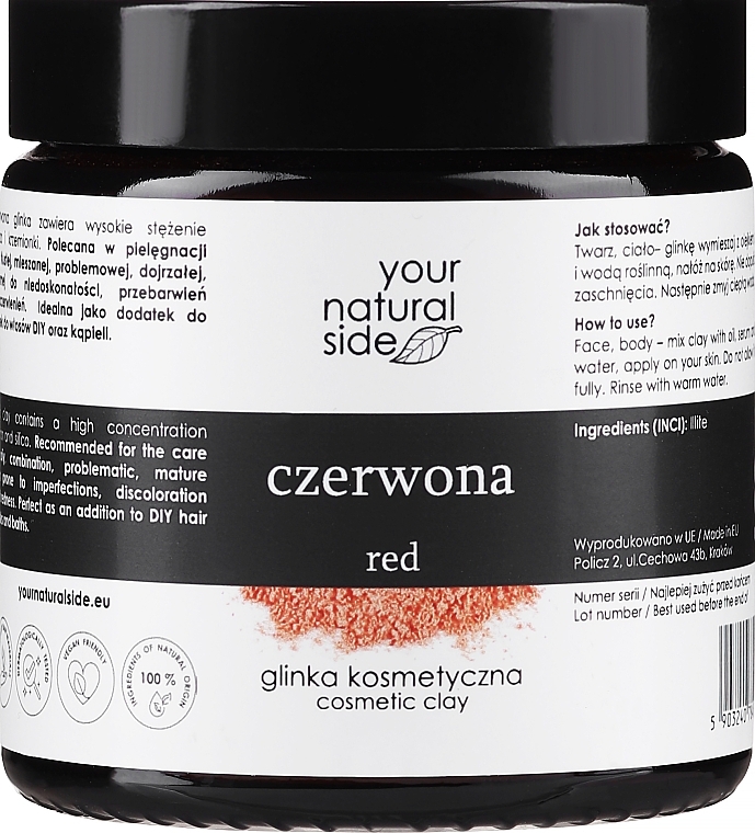 Kosmetischer Ton rot - Your Natural Side Clays Glinka — Bild N1