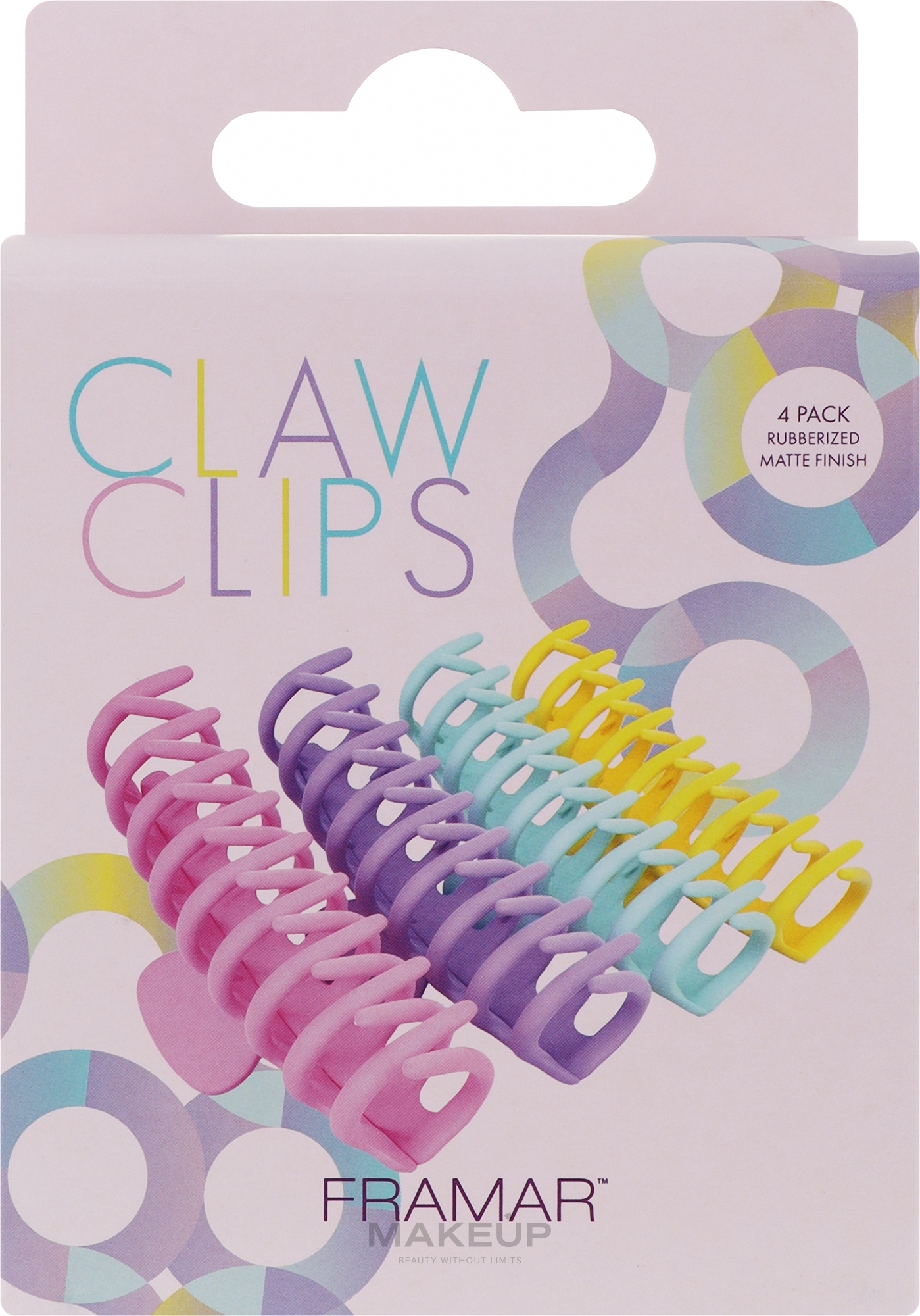 Haarspangen in Pastellfarben 4 St. - Framar Claw Clips Pastel — Bild 4 St.