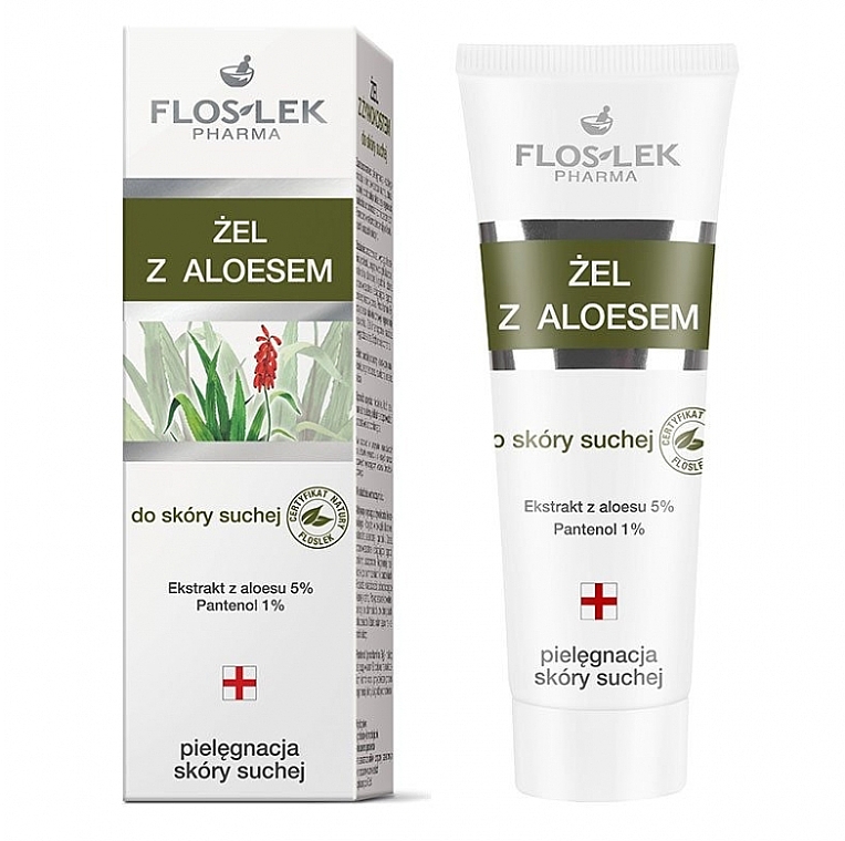 Gesichtsgel mit Aloe Vera-Extrakt für trockene Haut - Floslek Aloe Gel Dry Skin Care — Bild N1