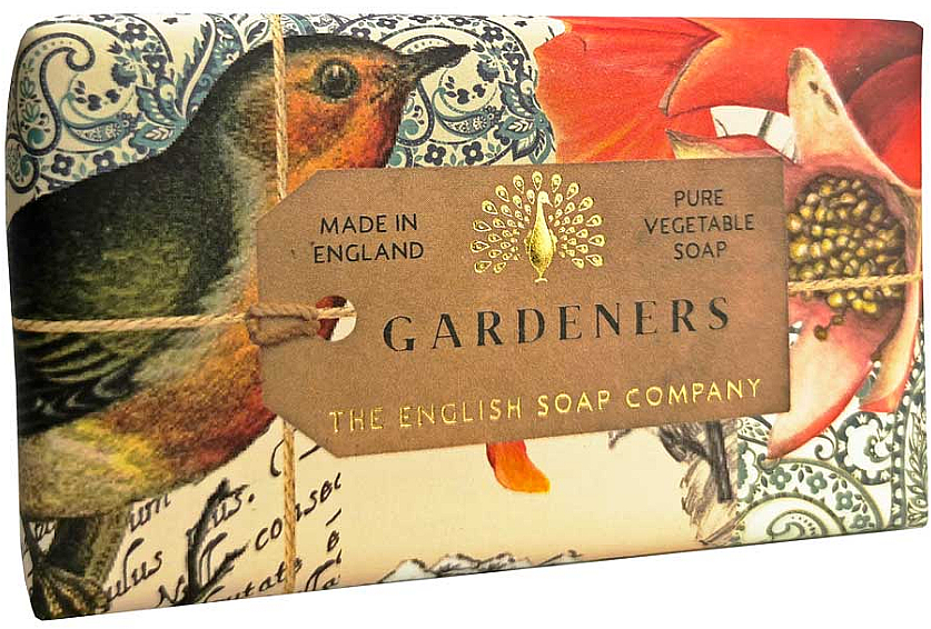 Peelingseife mit Sheabutter und rosa Grapefruit- und Pfirsich-Duft - The English Anniversary Gardeners Exfoliating Soap — Bild N1