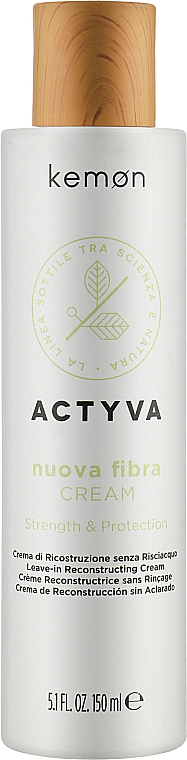 Stärkende, schützende und rekonstruierende Creme für strapaziertes Haar - Kemon Actyva Nuova Fibra Cream Color Protection — Bild N1