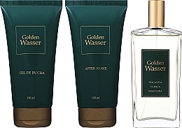 Duftset (Duschgel 150ml + Eau de Toilette 150ml + After Shave Balsam 150ml)  - Instituto Espanol Golden Wasser — Bild N2