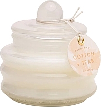 Düfte, Parfümerie und Kosmetik Duftkerze Baumwolle und Teak - Paddywax Beam Glass Candle Ivory Cotton & Teak