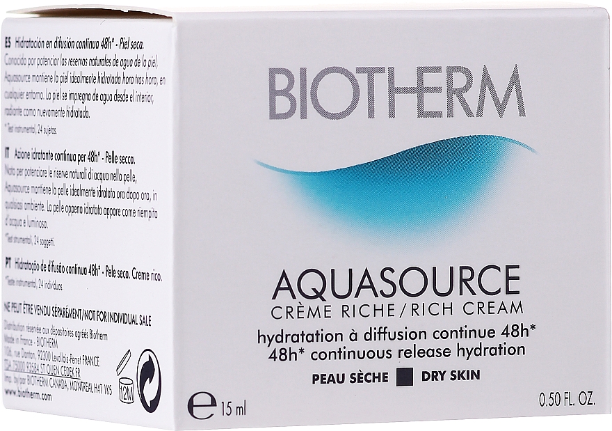 GESCHENK! Tief feuchtigkeitsspendende Gesichtscreme - Biotherm Aquasource Rich Cream — Bild N3
