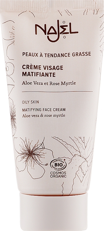 Mattierende Gesichtscreme mit Rosenmyrte - Najel Mattifying Cream Aloe Vera & Rose Myrtle — Bild N1