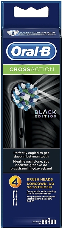 Austauschbare Zahnbürstenköpfe für elektrische Zahnbürste Cross Action CA EB50 Black Edition - Oral-B — Bild N2