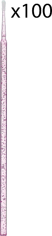 Mikroapplikatoren für Wimpern rosa Glitzer 100 St. - Lewer Krystal — Bild N2