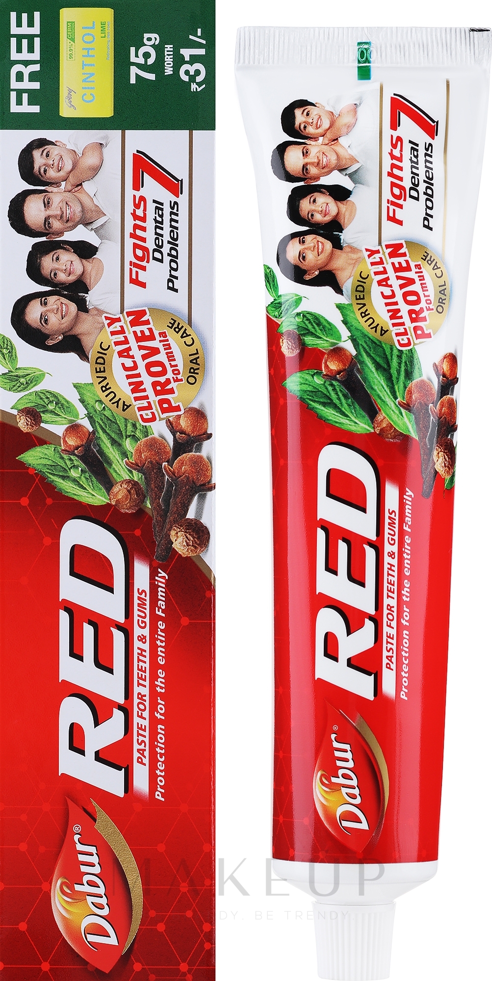 Ayurvedische Zahnpasta mit Kräuterextrakten Red - Dabur Red — Bild 200 g