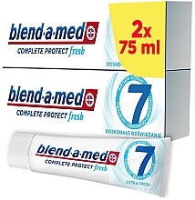 Düfte, Parfümerie und Kosmetik Set - Blend-A-Med 3D White Extra Fresh (toothpaste/2*75ml)