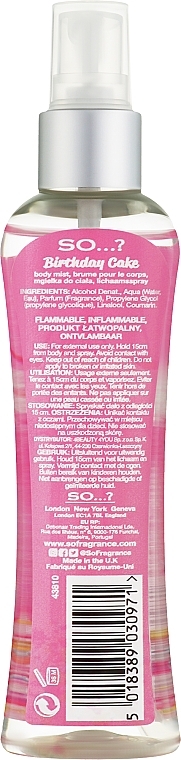 Körperspray - So…? Birthday Cake Body Mist — Bild N3