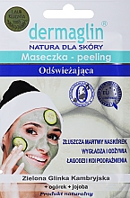 Düfte, Parfümerie und Kosmetik Erfrischende Peelingmaske für das Gesicht mit mineralischem Ton, Jojobaöl und Gurke - Dermaglin