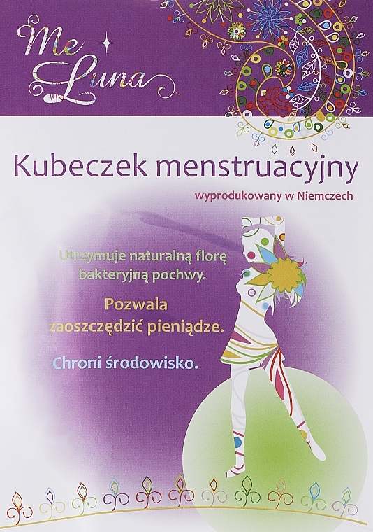 Menstruationstasse Größe L mit blauem Glitzer - MeLuna Classic Menstrual Cup — Bild N1
