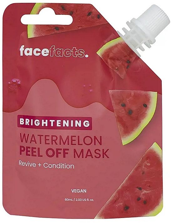 Aufhellende Gesichtsmaske Wassermelone - Face Facts Brightening Watermelon Peel-Off Face Mask  — Bild N1